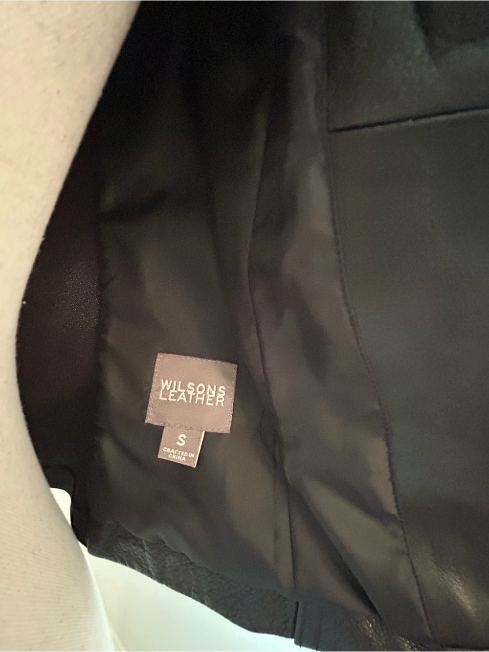 Wilsons Leather Black Genuine Leather Front Stretch Back Moto Vest Size S - Picture 8 of 10